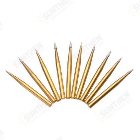 10pcs 19mm Trimming Finishing Burs Titanium Tungsten Steel Drill Bits