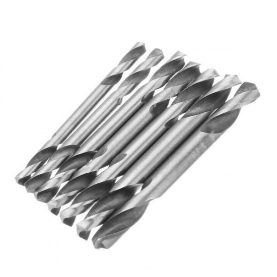 10pcs 3.2/3.5/4.0/4.2/4.5/5.0/5.2mm HSS Straight Shank Double Head Twist Drill Bit