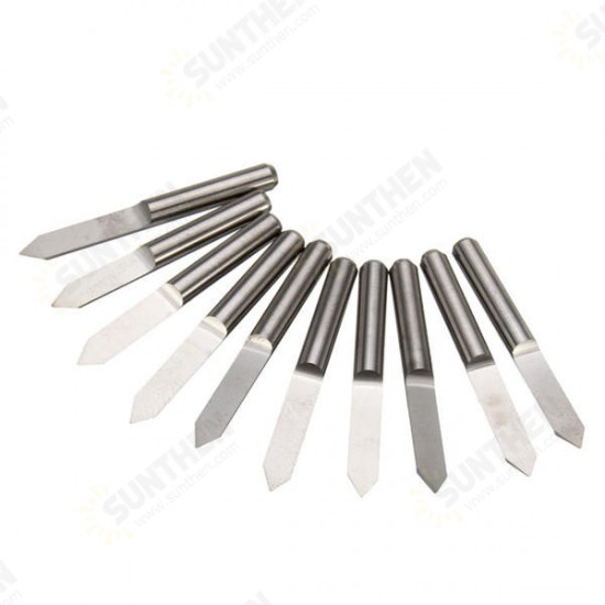 10pcs 60 Degree 0.3mm Tip 3.175mm Carbide PCB Engraving Bits End Mill Cutter CNC Router Tool