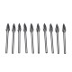 10pcs Double-striped Tungsten Steel Solid Carbide Burrs Rotary File Tools Drill Bits Kit