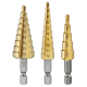 10pcs Step Drill Bit Set 1/4 Inch Hex Shank 5 Flute Countersink Drill Bit Set with Automatic Center Punch