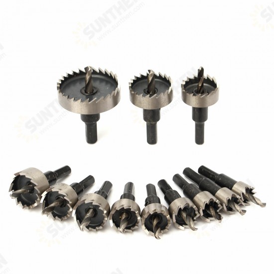 12pcs 15-50mm HSS Hole Saw Cutter HSS Drill Bits Set