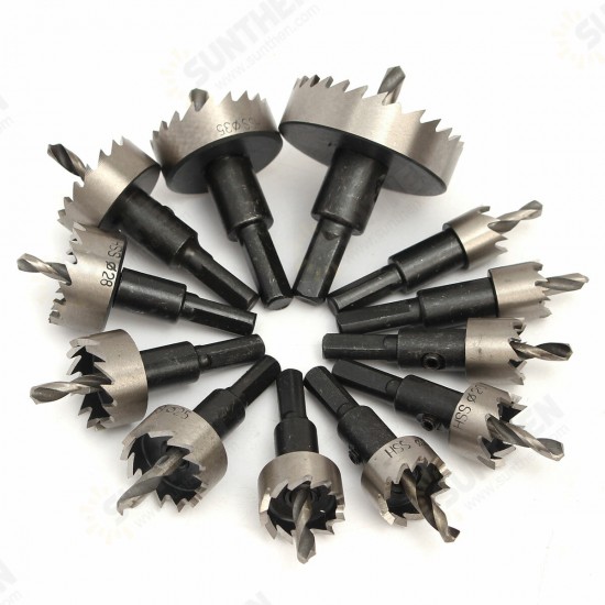 12pcs 15-50mm HSS Hole Saw Cutter HSS Drill Bits Set