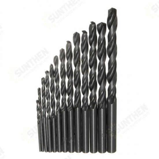 13pcs 1.5-6.5mm HSS Twist Drill Bit Straight Shank High Speed Steel Twist Drill Bit Set