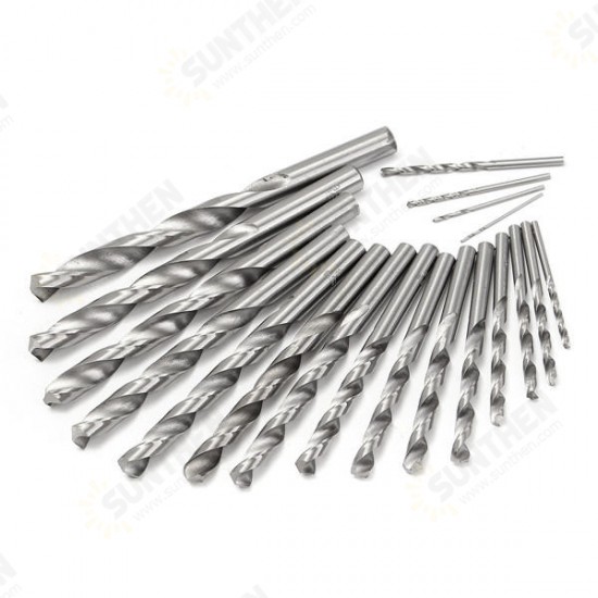 19pcs 1.5mm to 10mm HSS Twist Drill Bit Set