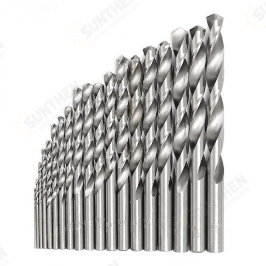 19pcs 1.5mm to 10mm HSS Twist Drill Bit Set