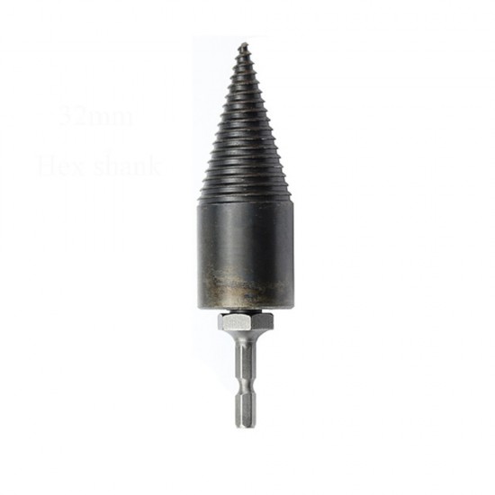 1Pc 32/42mm HSS Round/Square/Hexagonal Shank Firewood Drill Bit Splitter Wood Split Cone Drill Bit For Tree Cutting