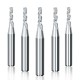 1pc 1/4 Shank Milling Cutter 3 Flute Down Cut End Mill Cutter Carbide Milling Tool Cutting Dia 1/8 CNC Router Bit