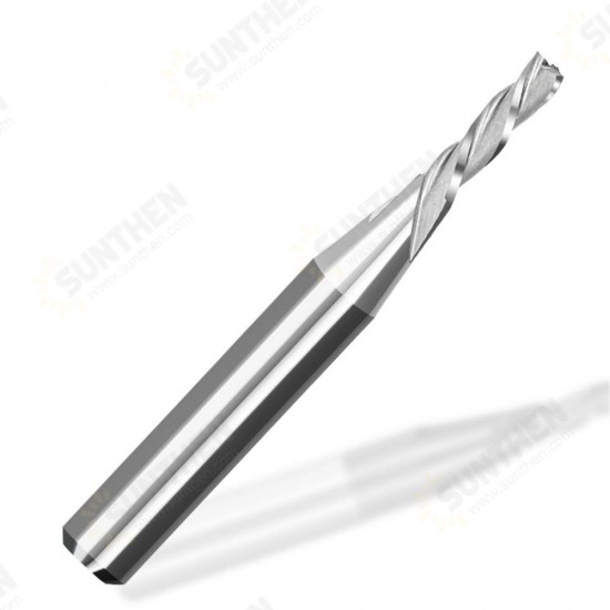 1pc 1/4 Shank Milling Cutter 3 Flute Down Cut End Mill Cutter Carbide Milling Tool Cutting Dia 1/8 CNC Router Bit