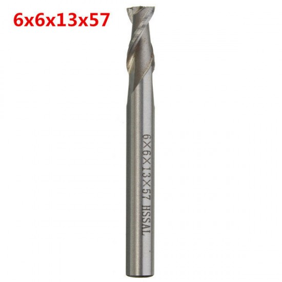 2 Flute HSS End Mill Cutter Dril Bit Engraving Bit CNC Straight Shank Router Bit