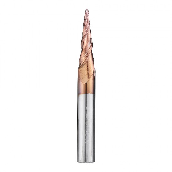 2 Flutes R0.25/ R0.5/ R0.75/ R1.0 *20.5*D4*50 Ball Nose End Mill HRC50 Taper Milling Cutter