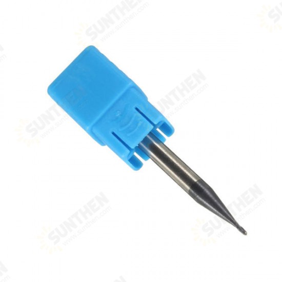 2 Flutes Radius 0.5mm Tungsten Steel Coated Ball Nose End Mill Cutter