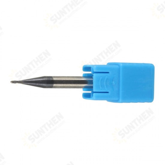 2 Flutes Radius 0.5mm Tungsten Steel Coated Ball Nose End Mill Cutter