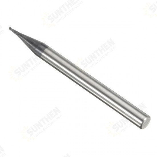 2 Flutes Radius 0.5mm Tungsten Steel Coated Ball Nose End Mill Cutter