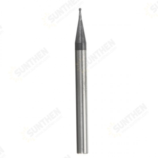 2 Flutes Radius 0.5mm Tungsten Steel Coated Ball Nose End Mill Cutter