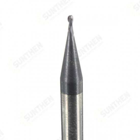 2 Flutes Radius 0.5mm Tungsten Steel Coated Ball Nose End Mill Cutter