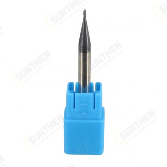 2 Flutes Radius 0.5mm Tungsten Steel Coated Ball Nose End Mill Cutter