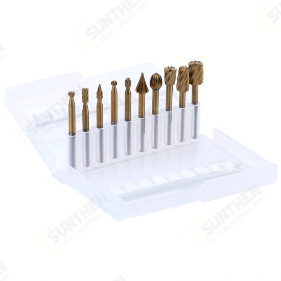 20Pcs HSS Titanium Plating Trimming Blade and Rotary File Tool Set For Wood Carving