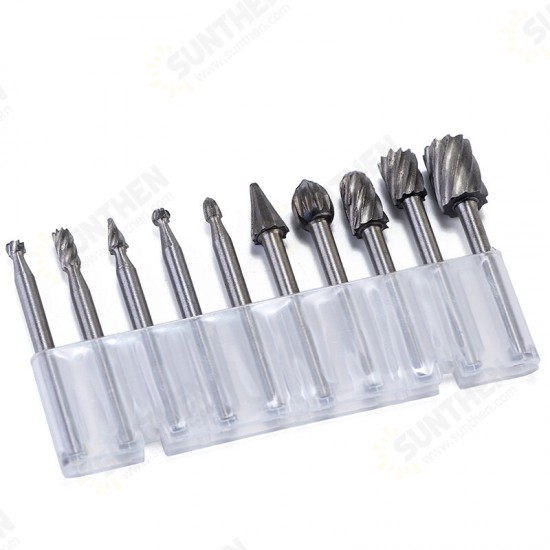 20pcs Trimming Knife White & Rotary File White HSS Routing Router Bits Burr Rotary Carving Carved Knife Cutter Tool Engraving Woodworking Tools