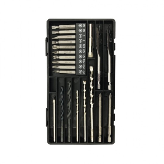 21Pcs HSS Screwdriver Twist Drill Bits Tool Set With Storage Box Multi-Functional Drill Bit Box Hardware Tools Power Tools Set