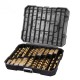 230pcs Titanium Coated Twisted Drill Bit Set HSS Drill Bit Set with Black Plastic Box Titanium Alloy Drill Bit Set