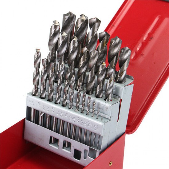 38pcs 1-13mm HSS Twist Drill Bit Set with Case for Steel