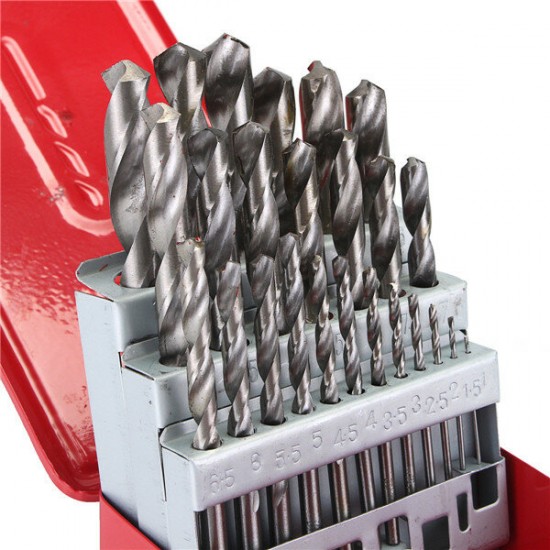 38pcs 1-13mm HSS Twist Drill Bit Set with Case for Steel