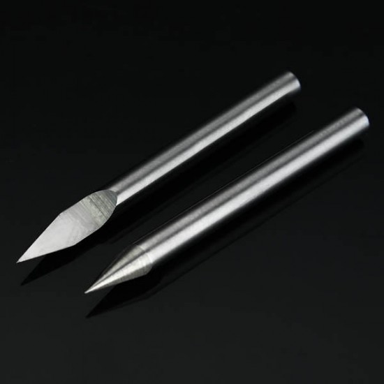 3pcs 3.175mm Shank 30 Degree 0.1/0.2/0.3mm Carbide Engraving Bits CNC Tool for Metal