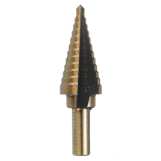 3pcs HSS Nitrogen Step Drill Bit Set 3/16-1/2 1/4-3/4 3/16-7/8