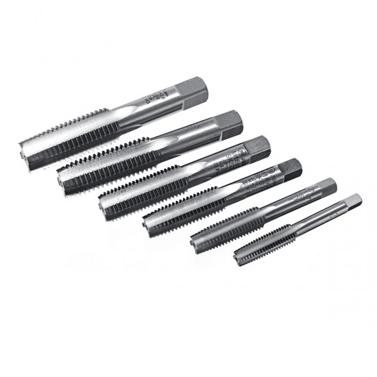 3pcs M10-M20 HSS-4341 Screw Tap Straight Groove High-Speed Steel Straight Flute Tools Kit