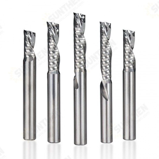 4-8mm Shank Left Hand Tungsten Carbide Milling Cutter Carbide End Mill Single Flute Spiral Milling Cutters Engraving Tool