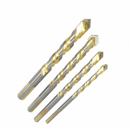 4/5/6/7/10Pcs Multi-functional Tungsten Carbide Tip Glass Drill Bit Set Triangle Bits For Porcelain Ceramic Glass Plastic Wood