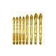 4/6/8Pcs 1/4 Inch Hex Shank Twist Glass Bits Set Titanium Ceramic Drilling 6-12mm Tile Concret Cross Tip Hole Bit