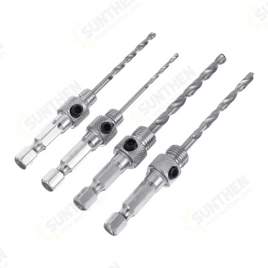 4Pcs Professional Doors Self Centering Hinge Hardware Drill Bit Set