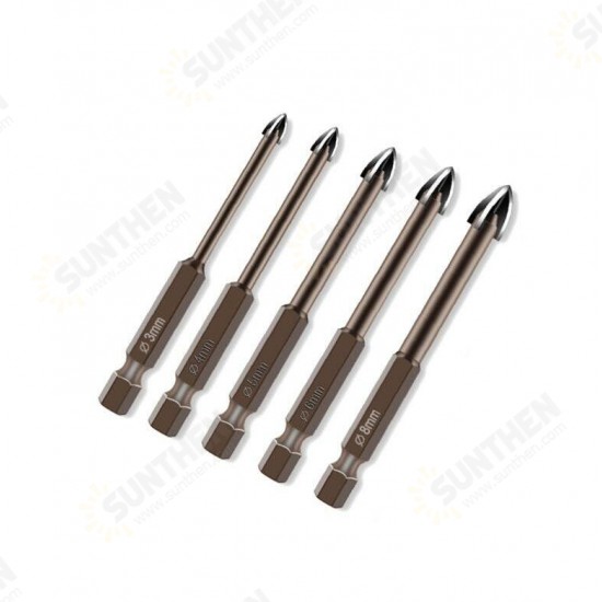 5pcs 3/4/5/6/8mm Cemented Carbide Tile Drill Bit Drilling Tool Ceramic Brick Wall Hole Opener