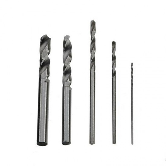 5pcs HSS Mini Twist Drill Bits Set 0.5/1.0/1.5/2.5/3.0MM