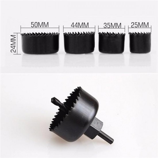 5pcs Hole Saw Set Hole Saw Cutter with Mandrel Wood Working Drill Bit 25mm/ 35mm/ 44mm/ 50mm