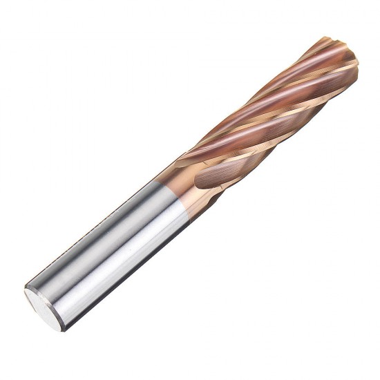 6 Flutes 6.5-10mm Milling Cutter HRC55 Tungsten Steel Carbide AlTiN Coating End Mill CNC Tool