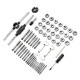 60pcs Metric and Imperial Thread Tap and Die Set with Case Screw Tap Wrench Kit Hand Tapping Tools