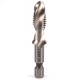 6Pcs 1/4 Inch M3-M10 Screw Tap HSS Combination Drill Tap Bit Set Hex Shank Deburr Countersink Bits