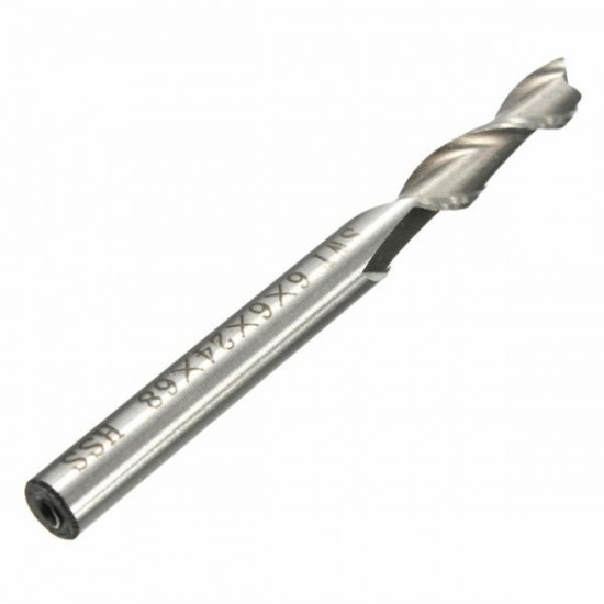 6mm 2 Flute HSS End Mill Cutter CNC Bit