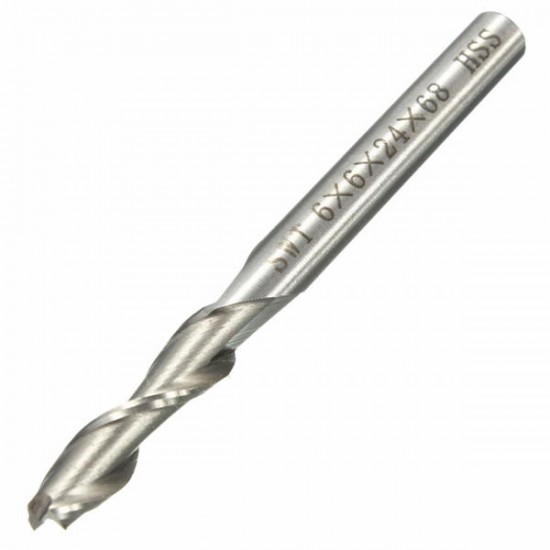 6mm 2 Flute HSS End Mill Cutter CNC Bit