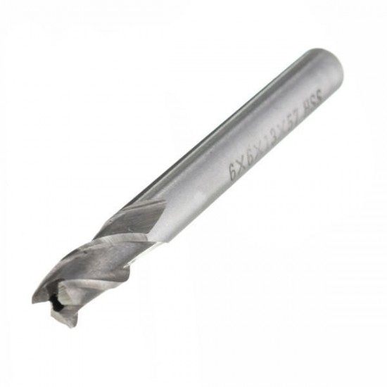 6mm 3 Flute HSS Aluminium Extra Long End Mill Cutter CNC Bit