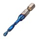 6pcs M3-M10 Combination Drill Tap Bit Hex Shank Blue Coated Deburr Countersink Bits Screw Thread Metric Tap