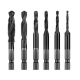 6pcs M3-M10 Combination Drill Tap Bit Set HSS 6542 Deburr Countersink Drill Bits