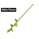 70mm Wide Green Garden Auger Drill Bit Electric Drill Bit Digs Hole 400/220mm Length