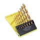 7/8Pcs 3-10mm Round Shank Titanium Coated Countersink Drill Bit Set Replacement Three Point Carpentry Tool Woodworking Tool With Hexagon L-Wrench