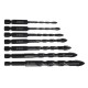 7Pcs 4 Flutes Masonry Drill Bits Tungsten Carbide Tip Ceramic Concrete Drill Bit Set For Glass Tile Brick Plastic Wood Wall Mirror Ceramic Tile