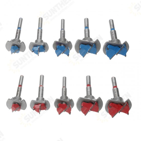 7pcs Blue or Red Woodworking Hinge Hole Opener Set Positioning Hole Saw Cutter Drill Bits