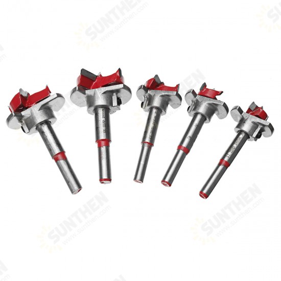 7pcs Blue or Red Woodworking Hinge Hole Opener Set Positioning Hole Saw Cutter Drill Bits